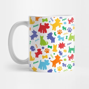 Dog Pattern Rainbow Big Mug